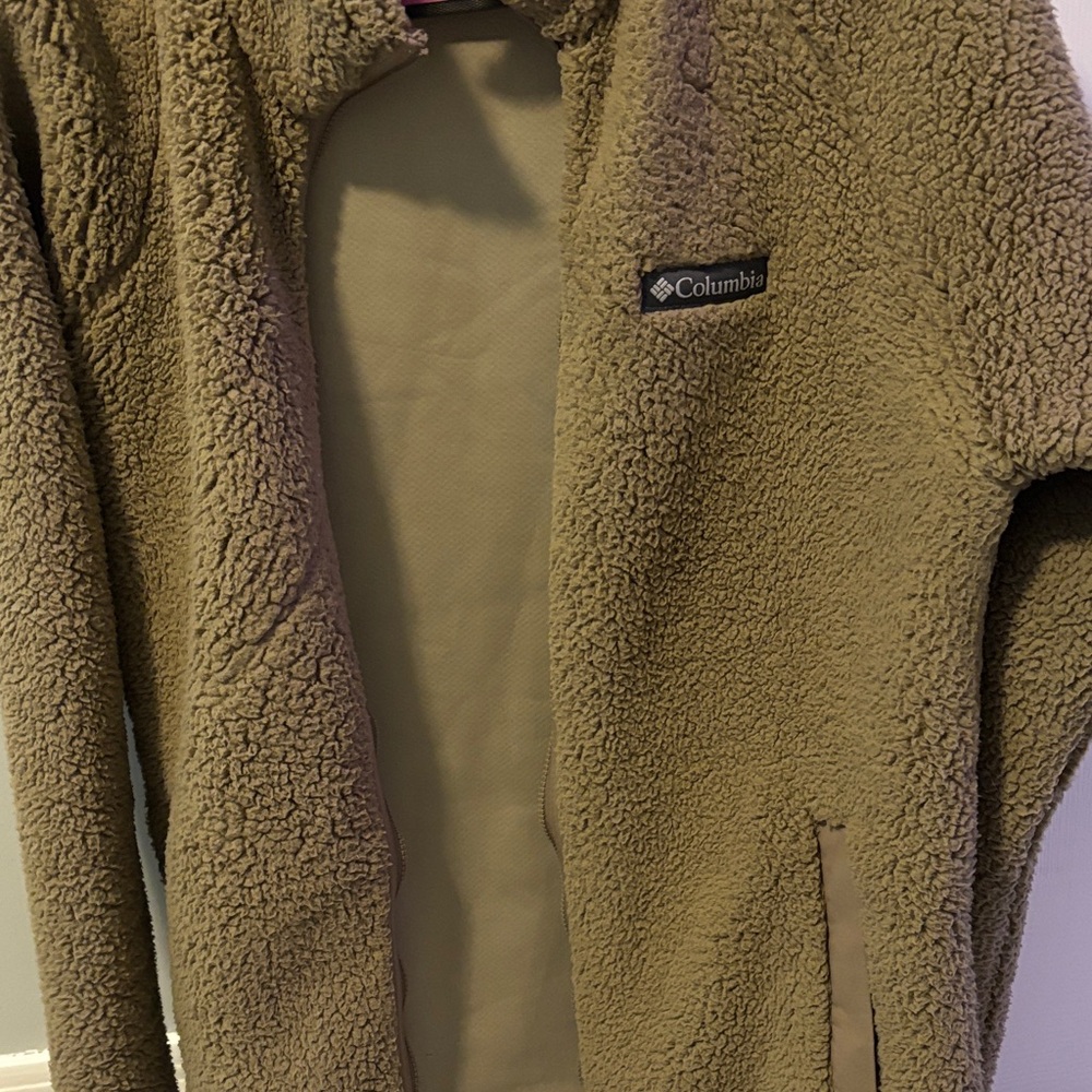 Columbia Men’s Tan Full Zip Fleece Jacket - Picture 13 of 14